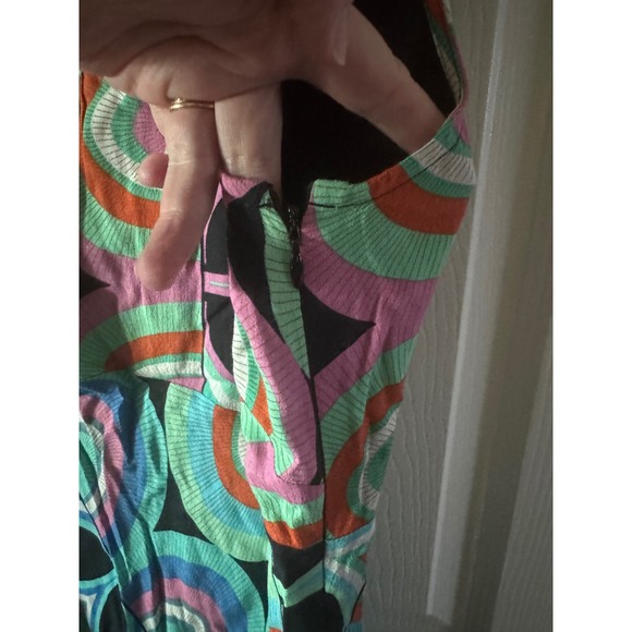 Anthropologie Kenzie Asymmetrical Midi Dress Women Size 8 - Picture 7 of 11